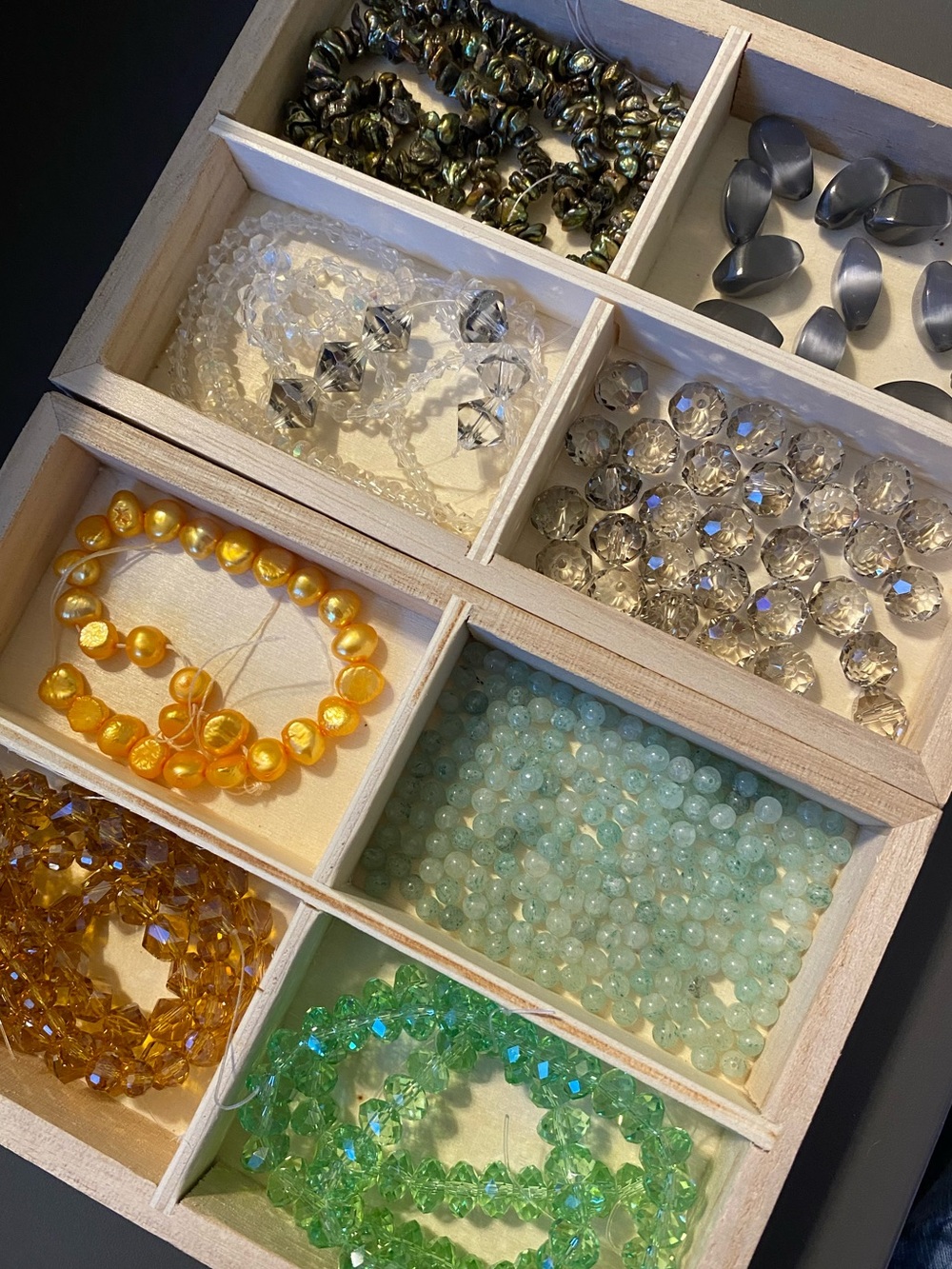 Bead Lot Glass Beads Natural Stone Beads and Freshwater Pearl Bead Lot